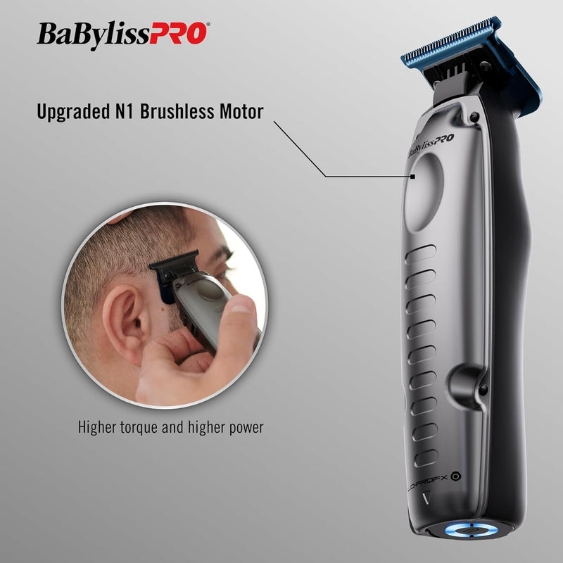 BaBylissPRO FXONE Lo-ProFX Matte Gray High Performance Low Profile Trimmer w/Interchangeable Lithium Battery Pack (FX729)