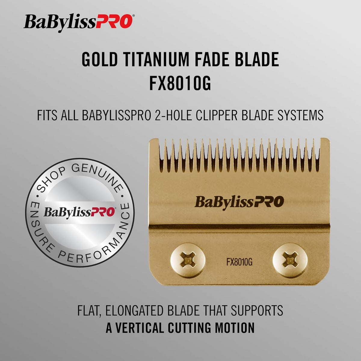 BaBylissPRO Gold Titanium Fade Blade (FX8010G)