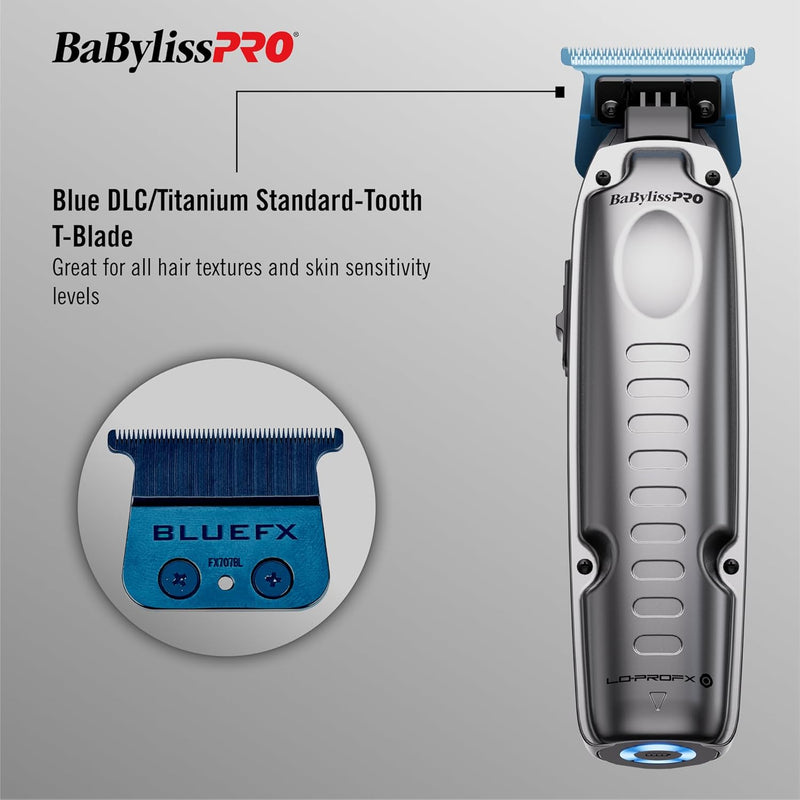 BaBylissPRO FXONE Lo-ProFX Matte Gray High Performance Low Profile Trimmer w/Interchangeable Lithium Battery Pack (FX729)