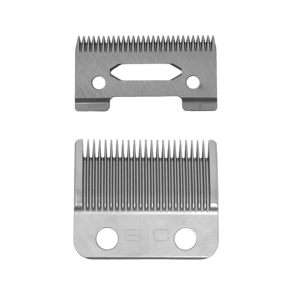 StyleCraft Replacement Stainless Steel Fixed Taper Clipper Blade w/ Ceramic Moving Set (SC543S)