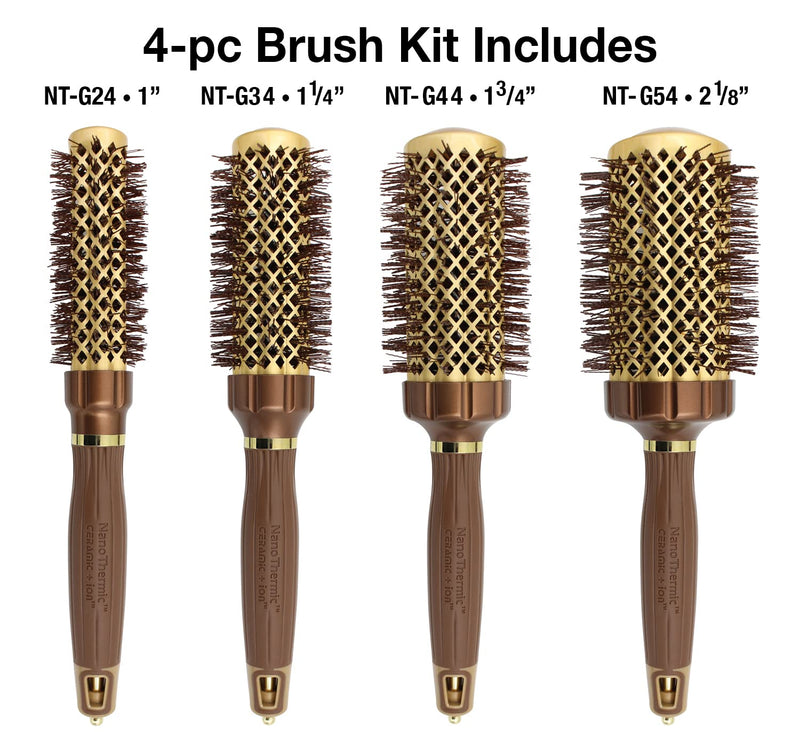 Olivia Garden Nano Thermic Power Grip Barrel Brush Collection (NT-G)