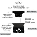 StyleCraft Diamond Cut - Black DLC Trimmer Blade with The One Cutter Blade (SC541B)