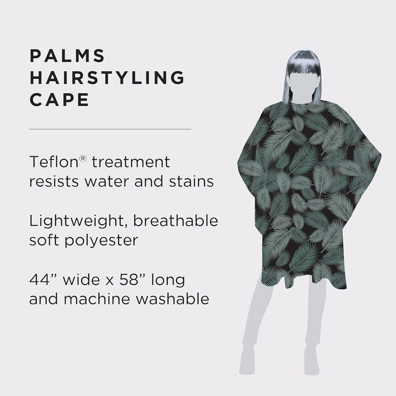 FROMM Premium Hair Styling Cape - Palms Print