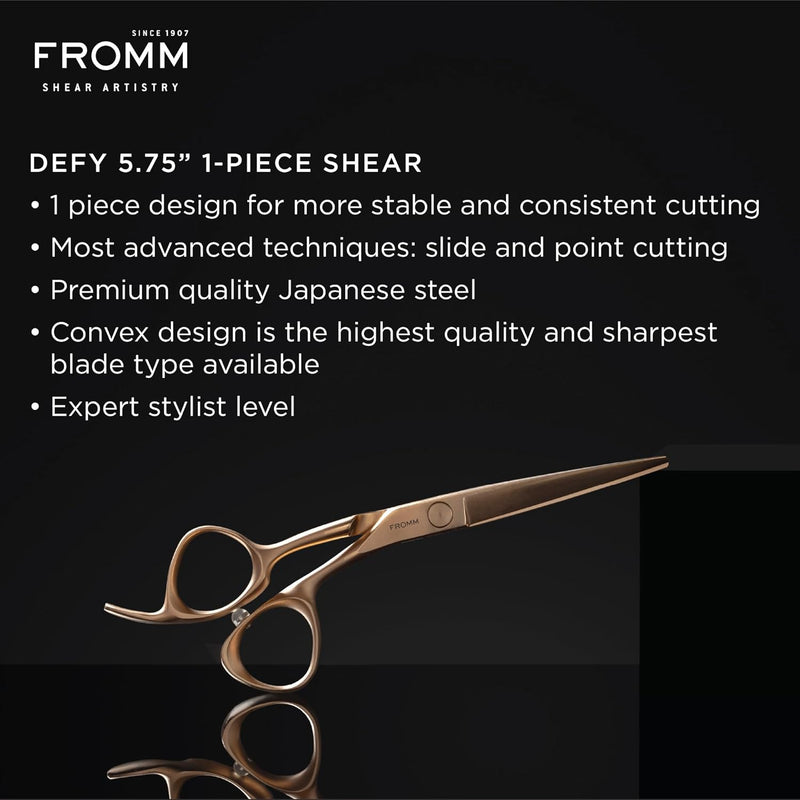 FROMM Defy 5.75" Matte Gold 1pc Hair Cutting Shear