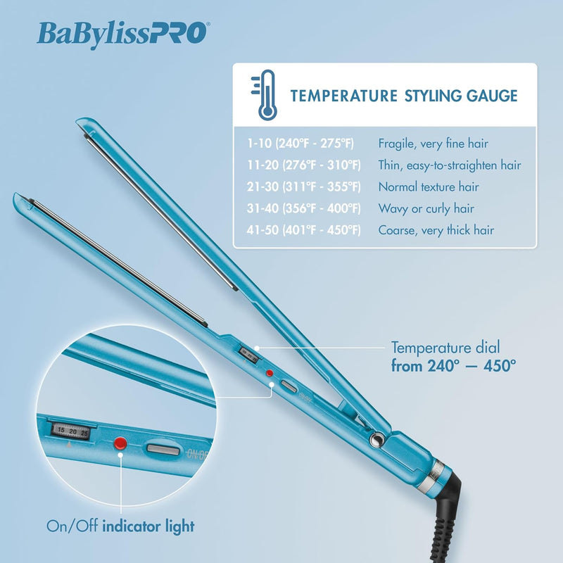 BaBylissPRO Nano Titanium Ultra-Thin Flat Iron (Choose size)