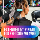 Colortrak Multicolor Carbon Fiber Stainless Steel Pin Comb Set - 4pk