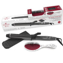 Olivia Garden Professional Titanium Curling Iron w/ Free OG Detangling Hair Brush