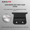 BaBylissPRO Black Graphite 2.0 Trimmer Blade - Deep Tooth (FX707B2)