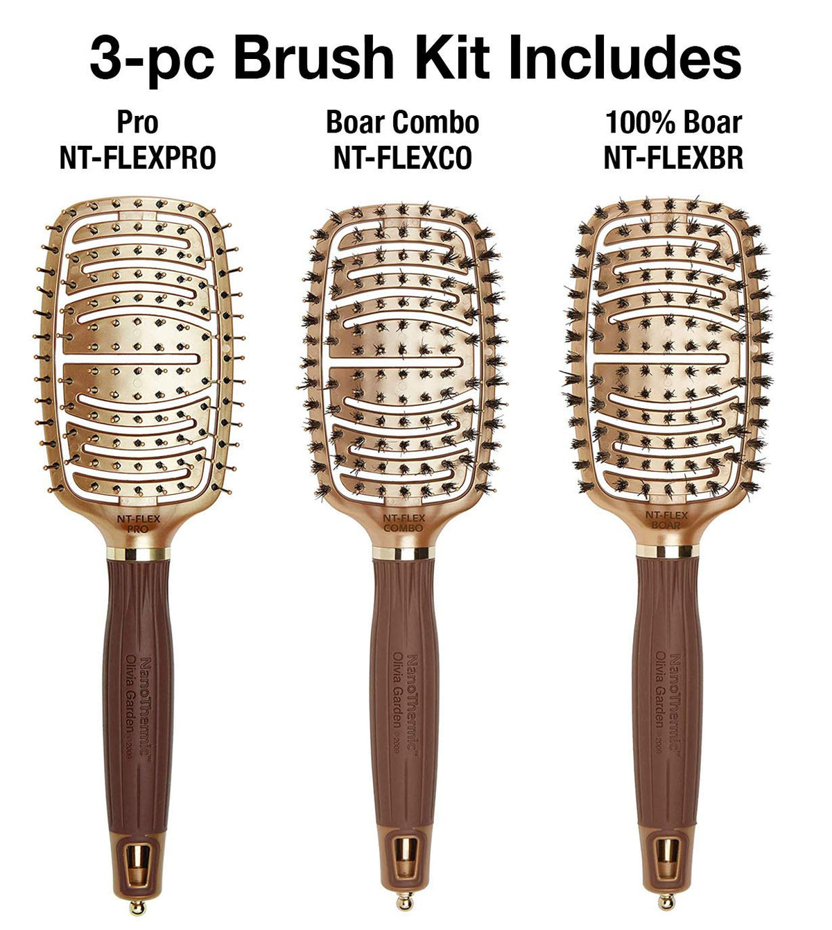 Olivia Garden Nano Thermic Ceramic + Ion Flex Brush Collection (NT-FLE