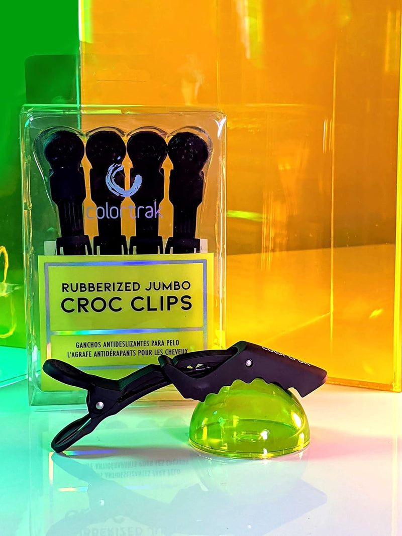 Colortrak Rubberized Jumbo Croc Clips Set - 4pk