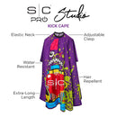 StyleCraft Studio Professional Extra-Long Kick Covers Cape - Purple Radioactive (SC350B)