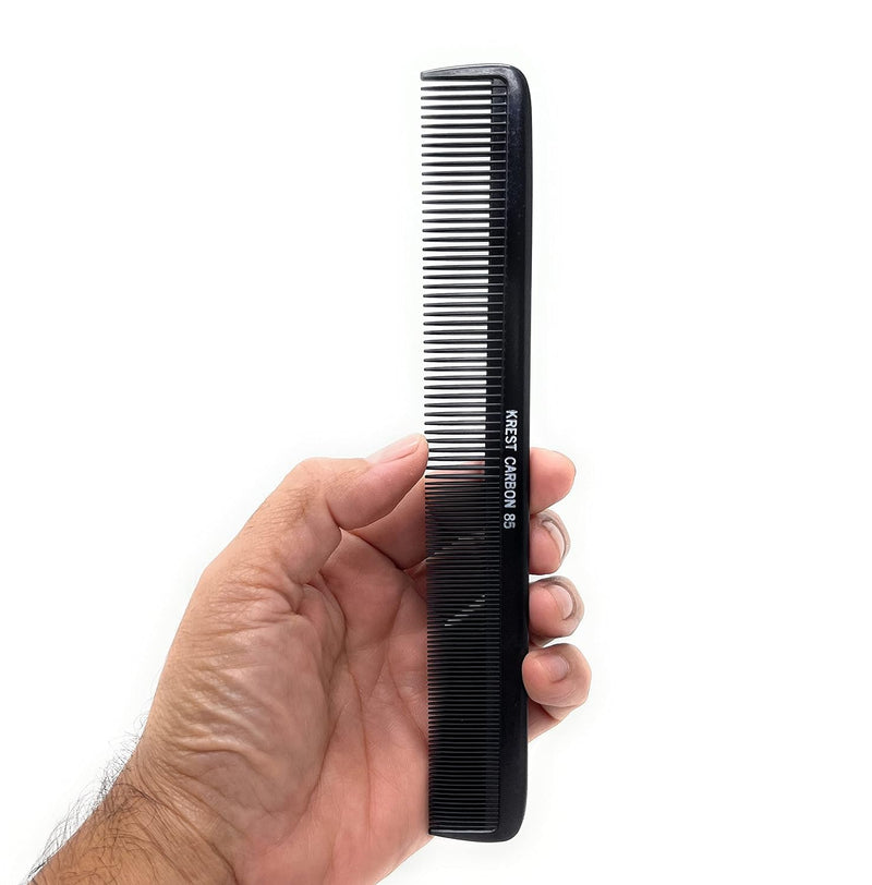 Krest Carbon Heat-Resistant 8 1/2" All-Purpose Styling/Cutting Comb (CR85)
