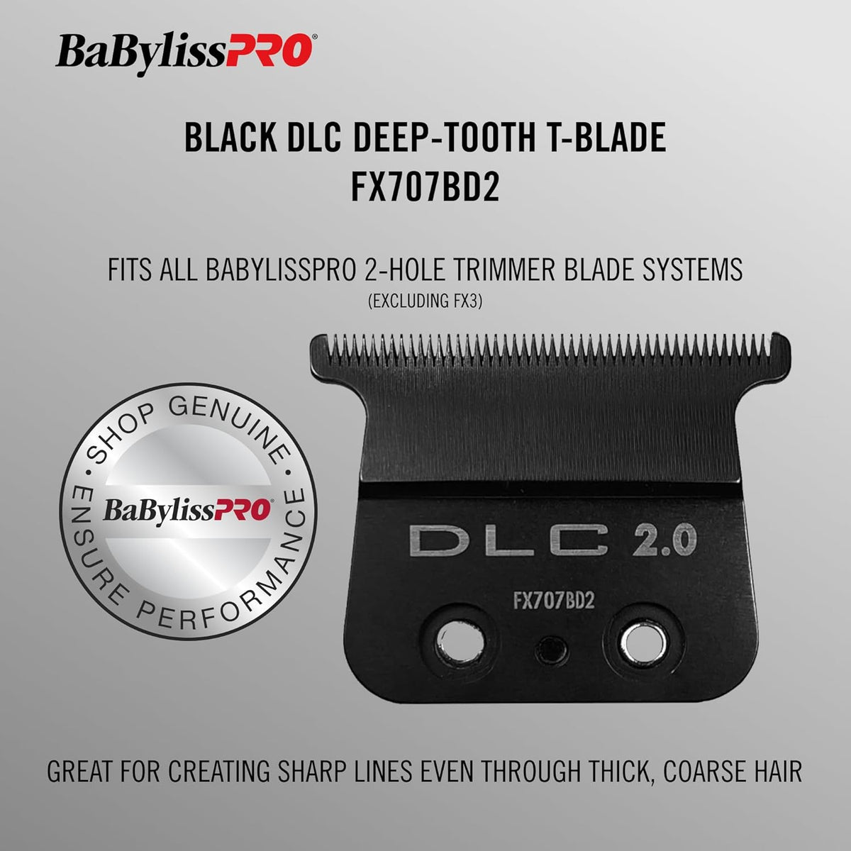 BaBylissPRO DLC 2.0 Deep Tooth T-Blade (FX707BD2)