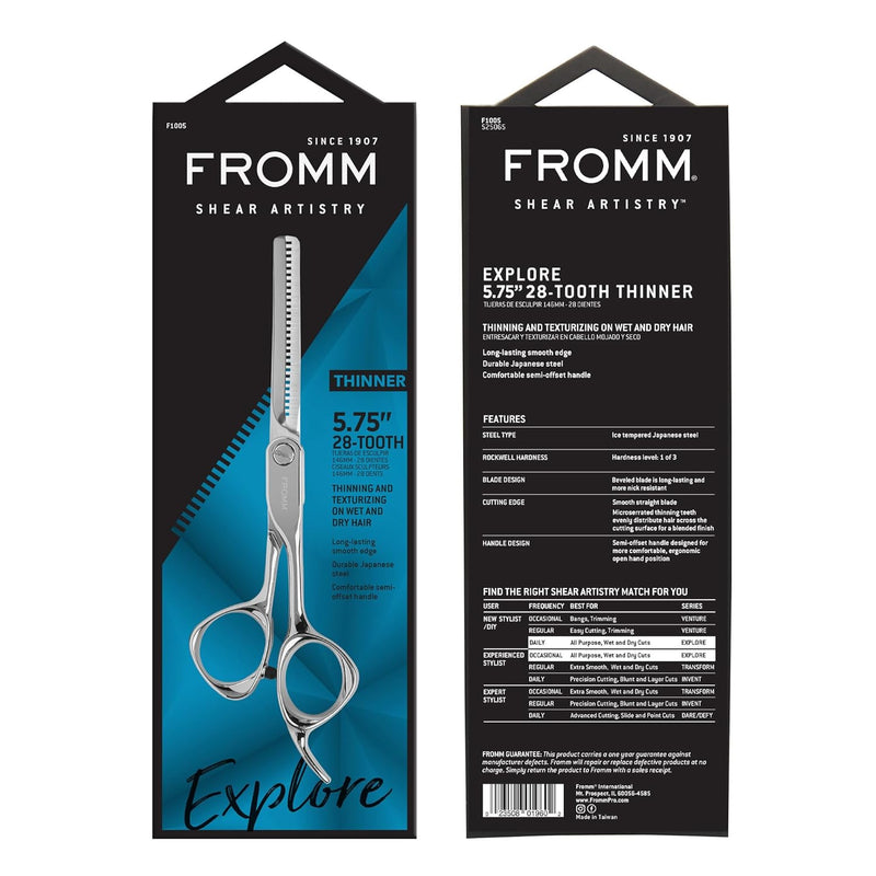 FROMM Explore 28-Tooth Hair Thinning Shear - 5.75"