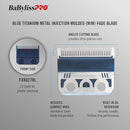 BaBylissPRO Blue Titanium Metal-Injection Molded Precision Fade Blade (FX8027BL)