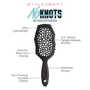 StyleCraft No Knots Detangling Brush (SCDBRUSHB)