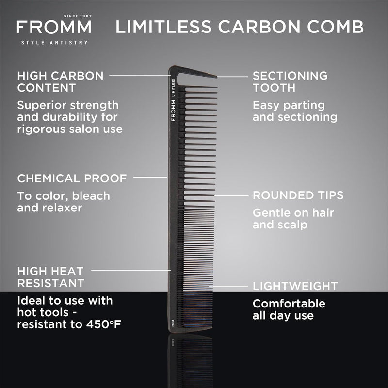 FROMM Limitless 7.5" Carbon Basin Comb