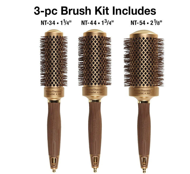 Olivia Garden NanoThermic Ceramic + Ion Barrel Brush Collection (NT)