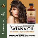 Sunny Isle 100% Raw & Pure Anti-Thinning Double Growth Formula Batana Oil Infused w/ Jamaican Black Castor Oil (118.3ml/4oz)