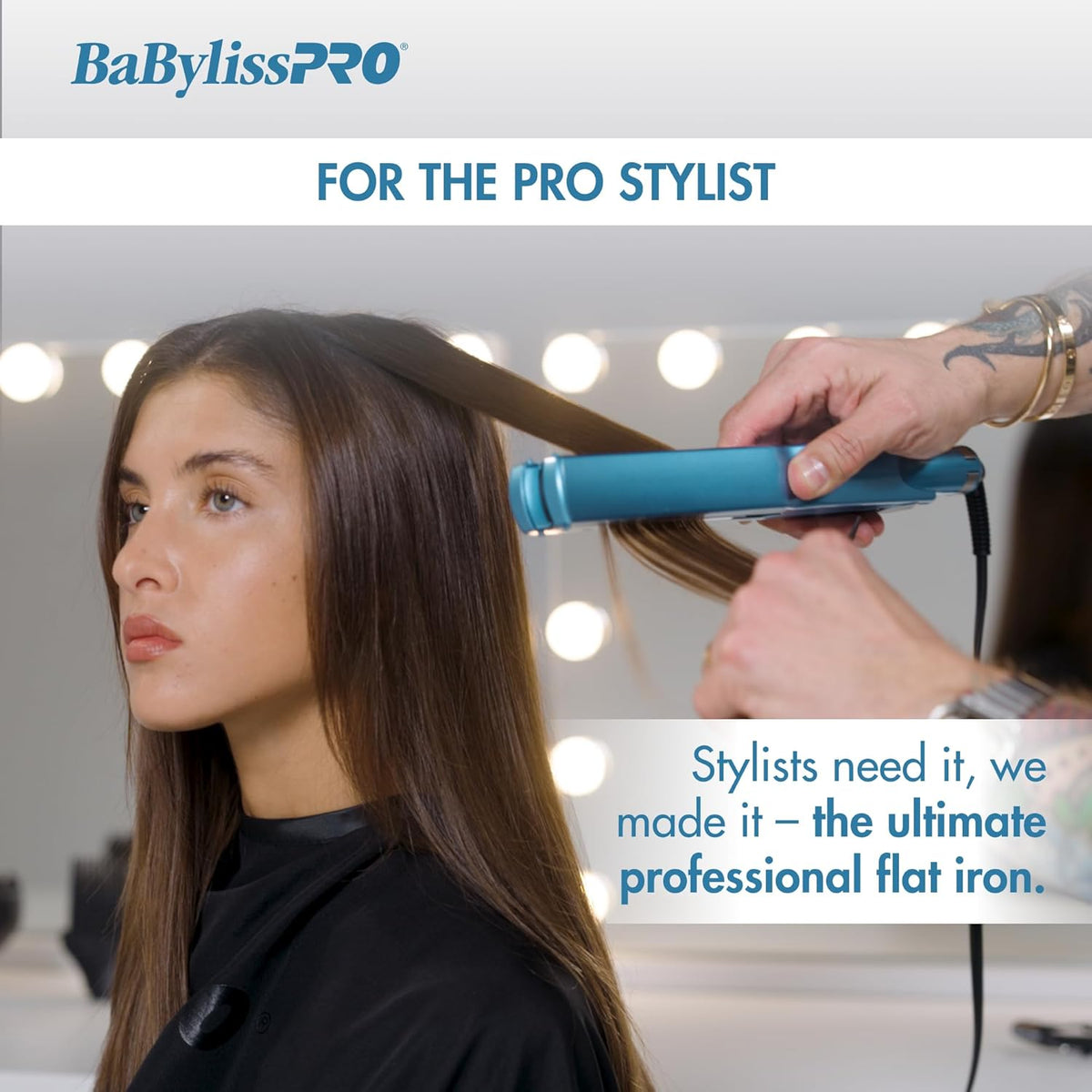 BaBylissPRO Nano Titanium Extended Ionic Flat Iron - 1 1/4