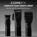 Three black cordless hair trimmers shown side by side
