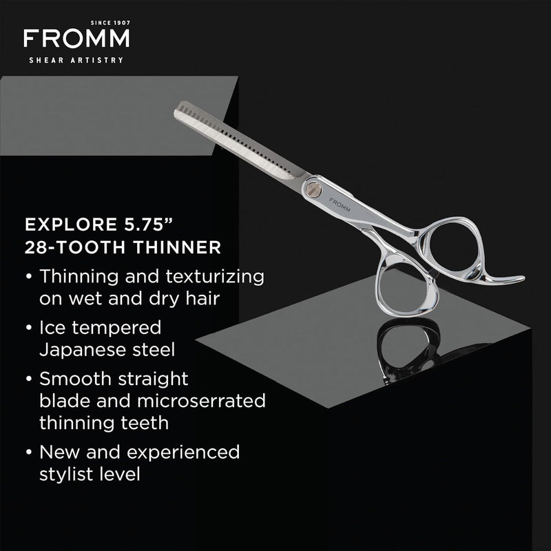 FROMM Explore 28-Tooth Hair Thinning Shear - 5.75"