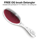 Olivia Garden Titanium + Ion Curling Iron - 1 1/4" + Free Detangling Brush