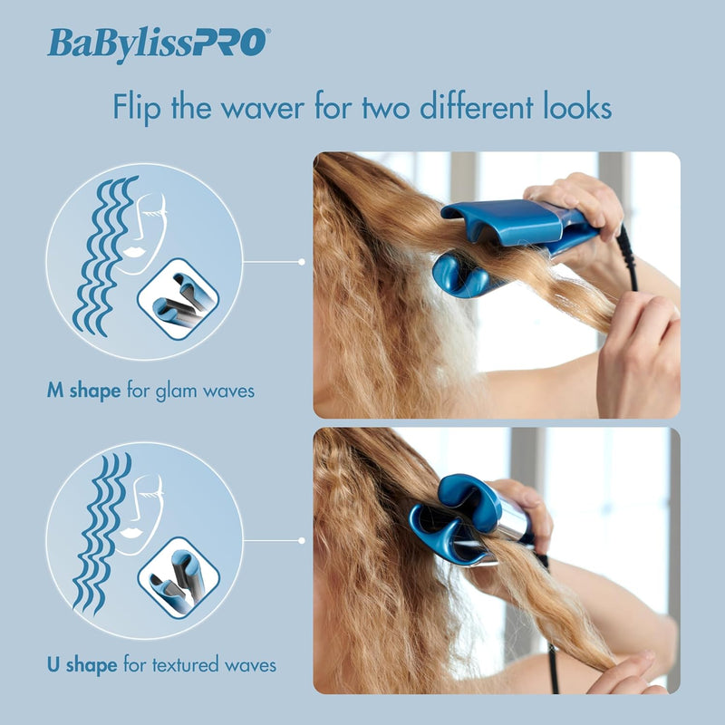BaBylissPRO Nano Titanium Compact Ionic Deep Waver Iron (BNTMDWUC)