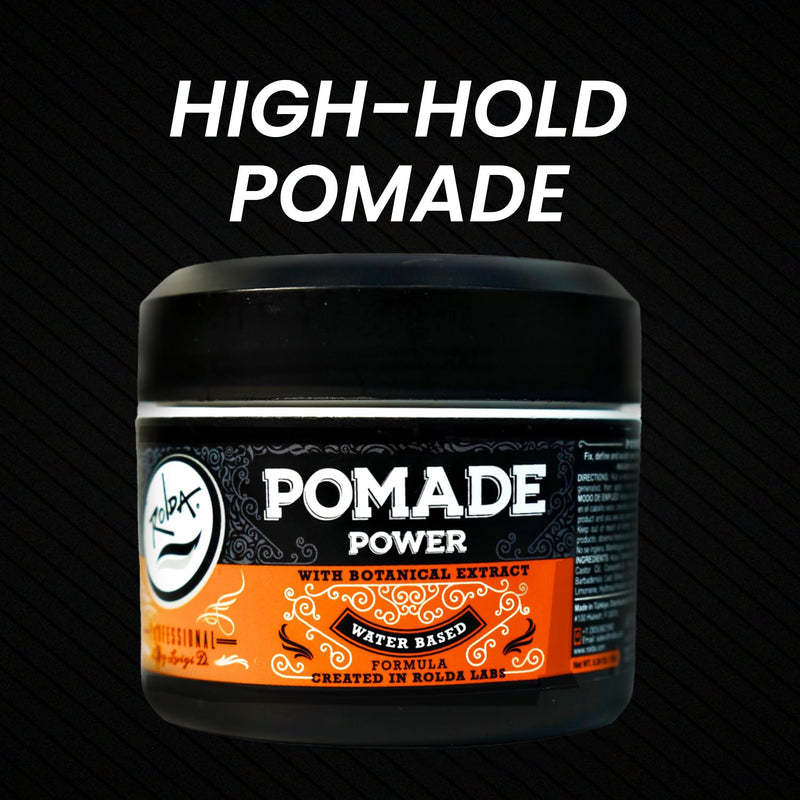 Rolda Power Pomade Extra Strong Hold High Shine Water Based w/ Botanical Extract (150g/5.29oz)