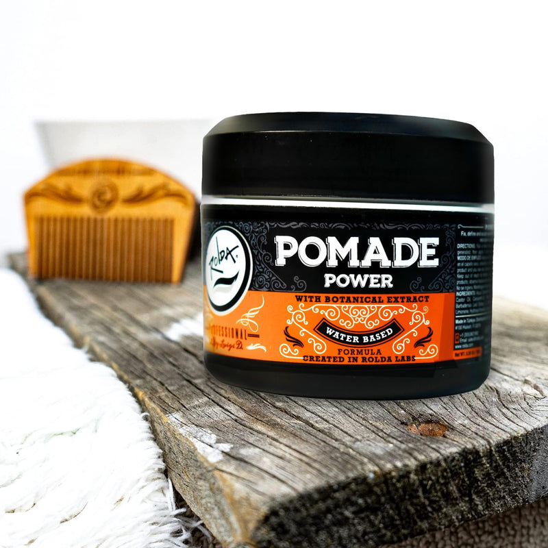 Rolda Power Pomade Extra Strong Hold High Shine Water Based w/ Botanical Extract (150g/5.29oz)