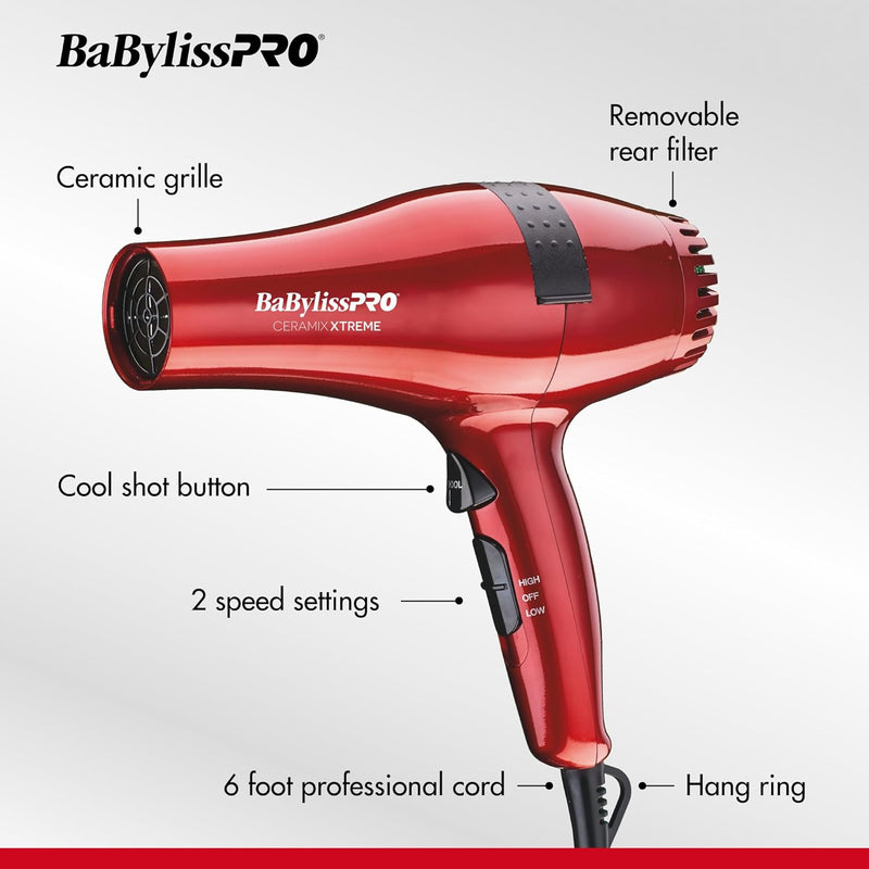 BaBylissPRO Limited Edition Red Ceramix Xtreme Value Set (CEPP1N)
