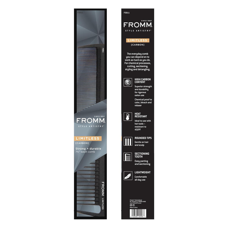 FROMM Limitless 7.5" Carbon Basin Comb