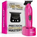 Cocco Hyper Veloce Pro Cordless Trimmer w/ Digital Gap Ambassador Graphene Blade + Charging Stand - Limited Edition Pink (CHVPT-PINK)