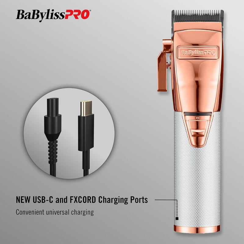 BaBylissPRO RoseFX+ Cordless Clipper (FX870NRG) [NEW UPGRADE]