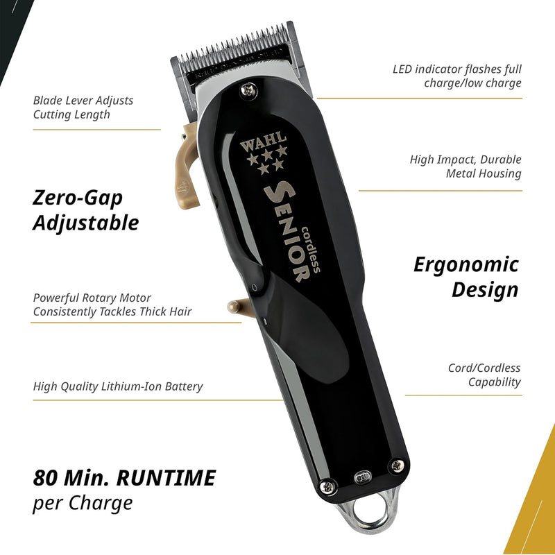 Wahl Professional 5-Star Senior Cordless Clipper (8504-400)