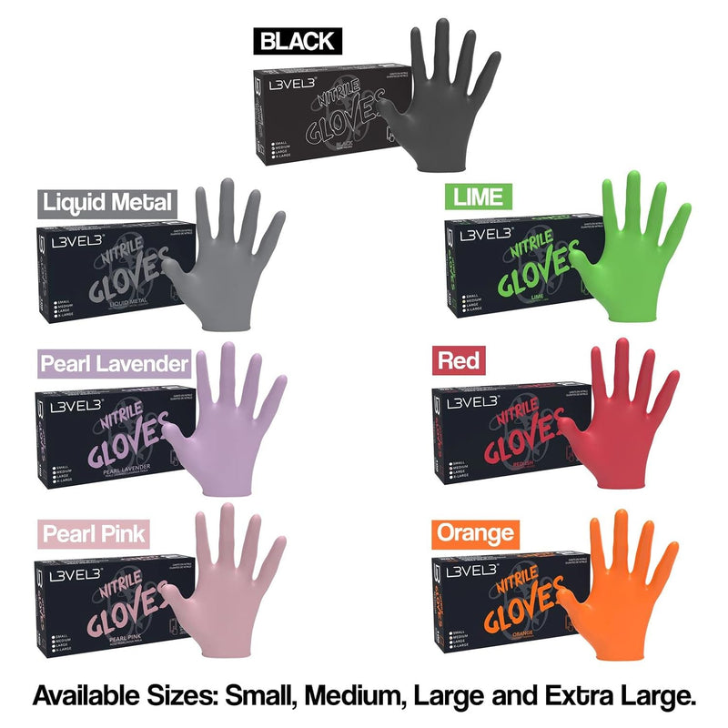 L3VEL3 Professional Nitrile Gloves 100pk - Lime