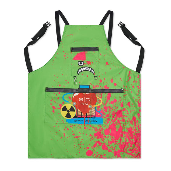 StyleCraft Water-Repellent Barber/Salon Apron w/ Adjustable Straps - Radioactive