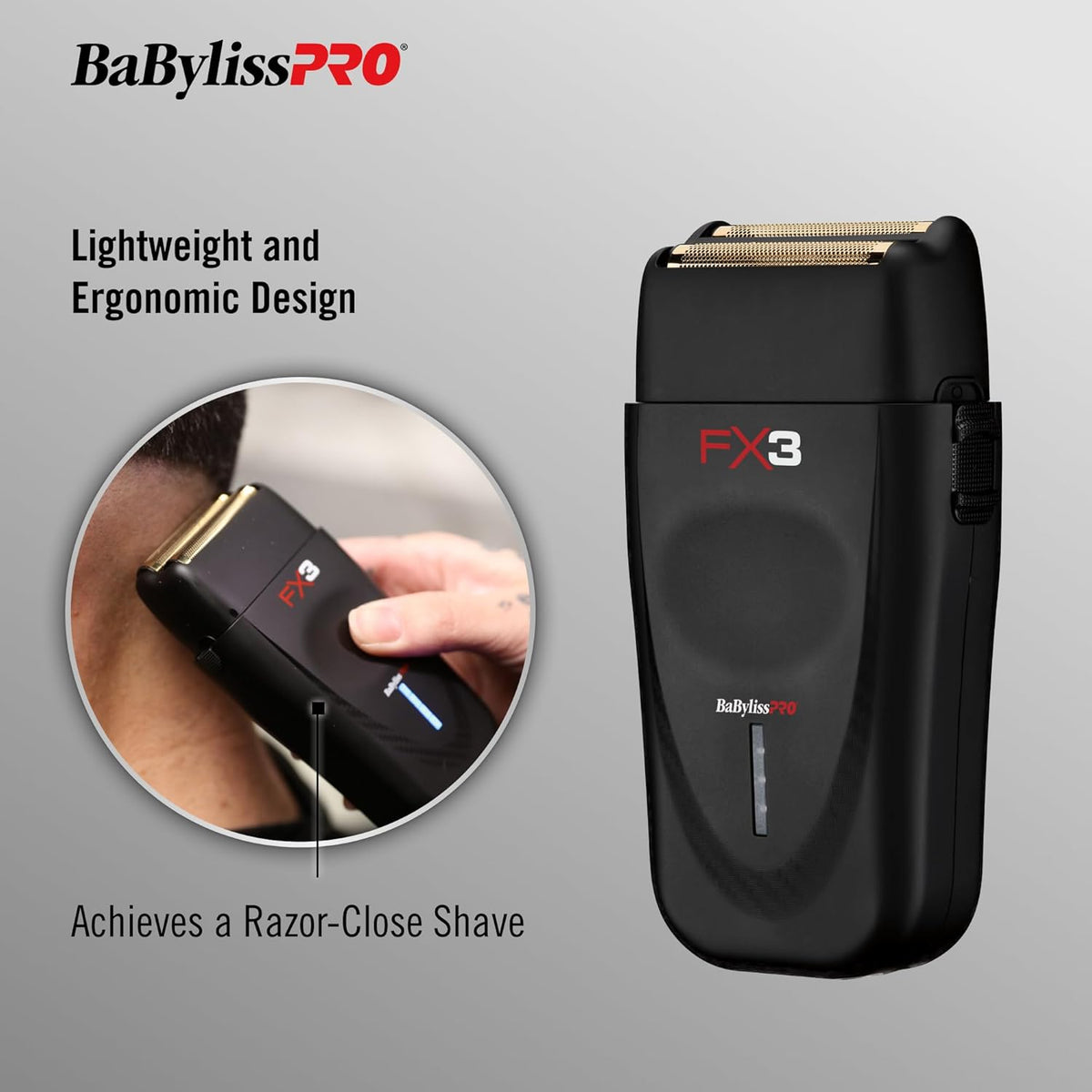 BaBylissPRO FX3 Matte Black Professional High Speed Foil Shaver (FXX3S
