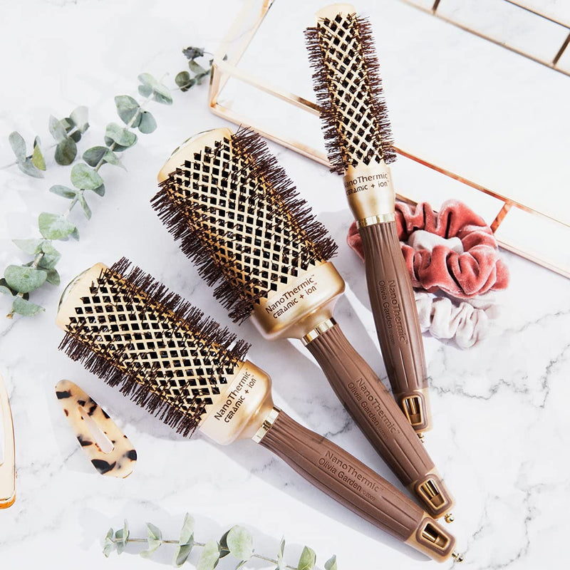 Olivia Garden NanoThermic Ceramic + Ion Barrel Brush Collection (NT)