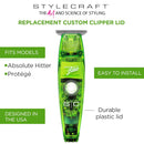 Stylecraft Absolute Hitter Custom Body Kit Spare Lids - Transparent Green & Grey Wood