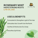 Sunny Isle Rosemary Mint Lite Hair & Strong Roots Oil w/ Jamaican Black Castor Oil & Biotin (59ml/2oz)