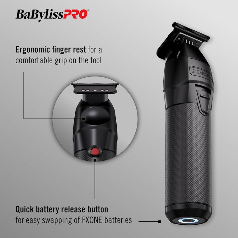 BaBylissPRO FXONE BLACKFX All-Metal Interchangeable-Battery Cordless Trimmer (FX799MB)