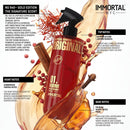 Immortal NYC Original Gold Edition 01 Reserve aftershave spray bottle with black trigger