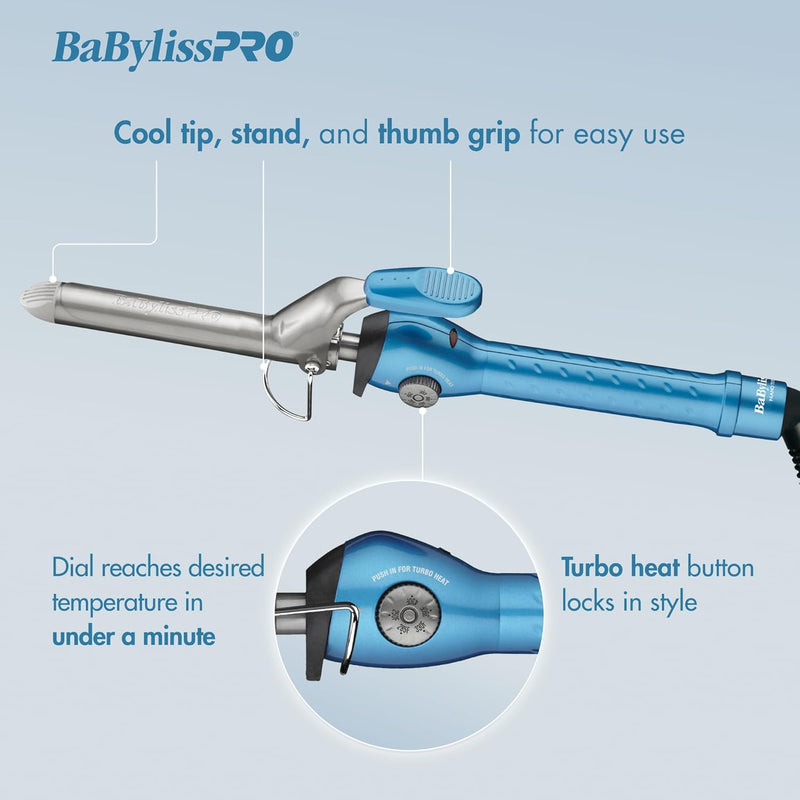 Babyliss Curling Iron BaBylissPRO Nano Titanium Spring Curling