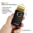 Gamma+ Uno Single Foil Shaver - Black (GPUNOSFS)
