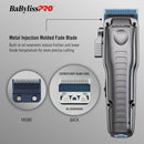 BaBylissPRO FXONE Lo-ProFX Matte Gray High Performance Low Profile Clipper w/Interchangeable Lithium Battery Pack (FX829)