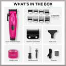 Cocco Hyper Veloce Pro Cordless Clipper w/ Digital Gap Ambassador Graphene Taper Blade + Charging Stand - Limited Edition Pink (CHVPC-PINK)