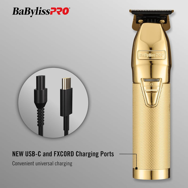 BaBylissPRO (New/Upgraded) GoldFX+ Outlining Cordless Trimmer (FX787NG)