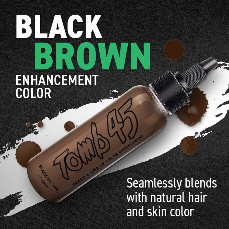Tomb45 No Drip Enhancement Color for Beard & Line Up - Black/Brown