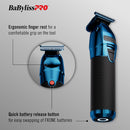 BaBylissPRO FXONE BlueFX Limited Edition Black & Blue All-Metal Interchangeable-Battery Trimmer (FX799BL)